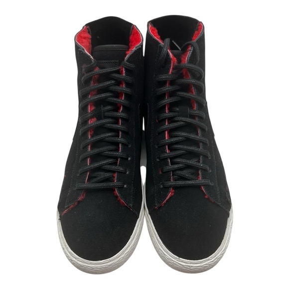 Nike Blazer Mid Premium Shoes Womens‎ Sz 8 Black Red White Sneakers 403729-007 - Picture 5 of 10